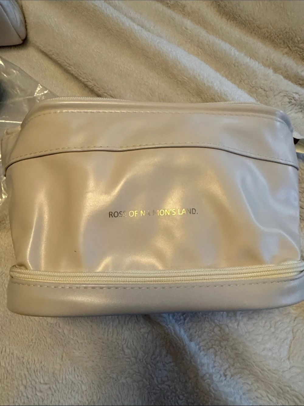 Cream Cosmetic Bag